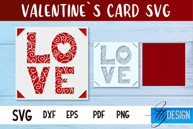 Valentines Card SVG | Gift Card SVG SVG Fly Design 