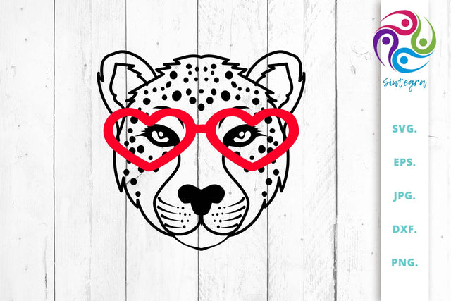 Valentines Cheetah SVG File SVG Sintegra 