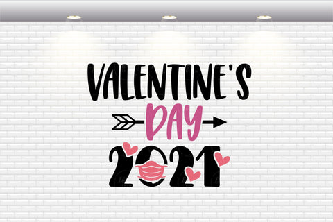 Valentine's Day 2021 - Mask Version - SVG, PNG, DXF, EPS SVG Elsie Loves Design 