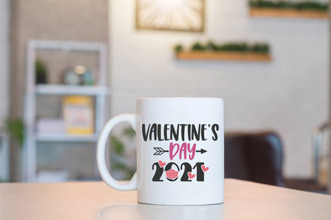 Valentine's Day 2021 - Mask Version - SVG, PNG, DXF, EPS SVG Elsie Loves Design 