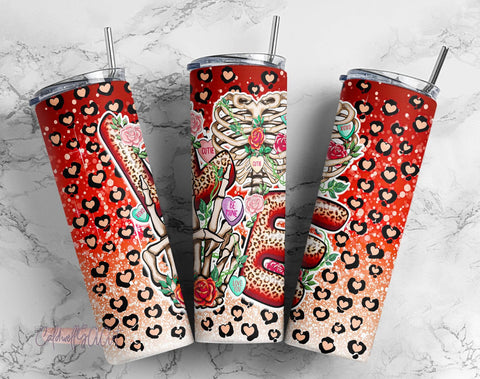 Valentines Day 20oz Skinny Tumbler PNG Sublimation Design, Tumbler Design, Digital Download, Tumbler Template Commercial Use Sublimation CaldwellArt 