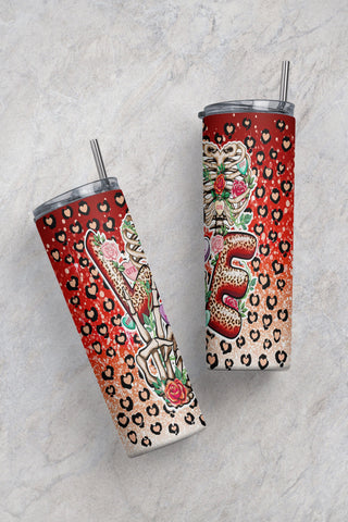 Valentines Day 20oz Skinny Tumbler PNG Sublimation Design, Tumbler Design, Digital Download, Tumbler Template Commercial Use Sublimation CaldwellArt 