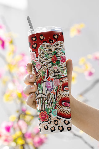 Valentines Day 20oz Skinny Tumbler PNG Sublimation Design, Tumbler Design, Digital Download, Tumbler Template Commercial Use Sublimation CaldwellArt 