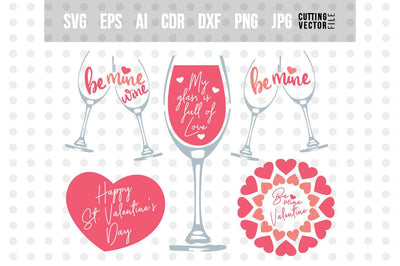 Valentine's Day 5 Designs SVG SVG VectorSVGdesign 