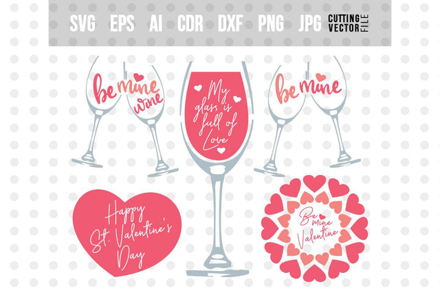 Valentine's Day 5 Designs SVG SVG VectorSVGdesign 