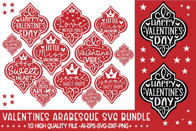 Valentine's Day Arabesque SVG Bundle SVG designmaster24 