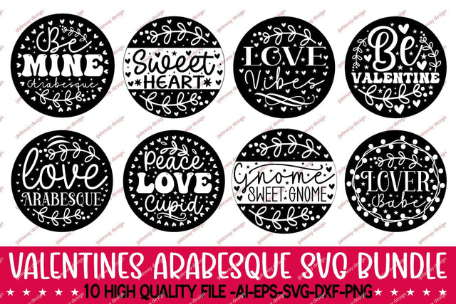 Valentine's Day Arabesque SVG Bundle SVG designmaster24 
