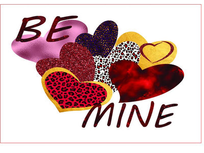 Valentines Day, Be Mine, Leopard Hearts Graphic Sublimation sublimationhappy 