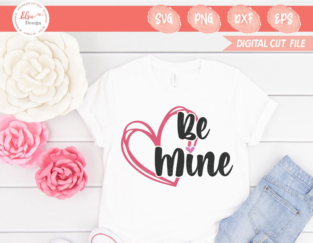 Valentines Day - Be Mine - SVG, PNG, DXF, EPS - So Fontsy