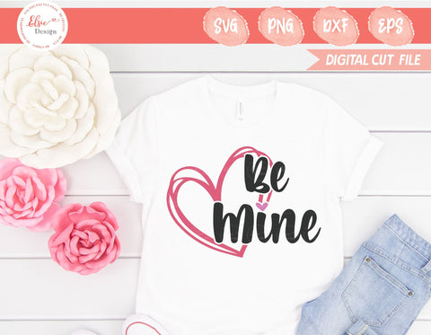 Valentines Day - Be Mine - SVG, PNG, DXF, EPS SVG Elsie Loves Design 