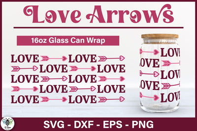 Valentine's Day Beer Can Glass SVG SVG B Renee Design 