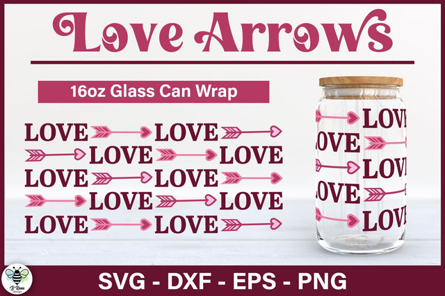 Valentine's Day Beer Can Glass SVG SVG B Renee Design 