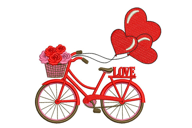 Valentines Day Bike Embroidery Designs, Valentine's day Embroidery Designs Embroidery/Applique DESIGNS NextEmbroidery 