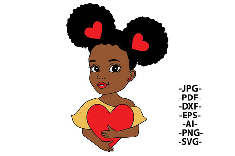 Valentines Day Black Svg, Afro Woman Valentine Svg, Heart Svg, Puff Hair Svg, Love Baby Svg, Melanin SVG, Black Girl Svg, Glitter Png Files SVG 1uniqueminute 