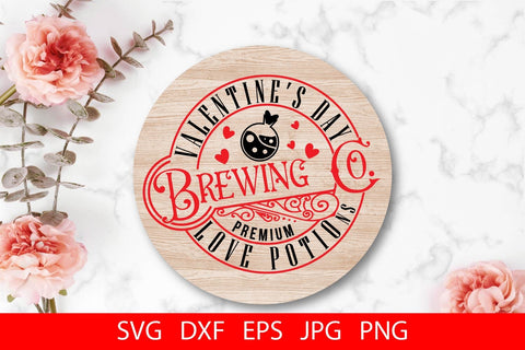 Valentine's Day Brewing Co Love Potions SVG Free For Commercial Use SVG Sintegra 