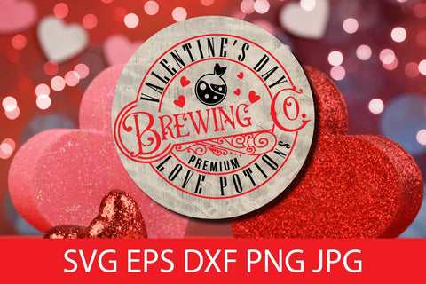 Valentine's Day Brewing Co Love Potions SVG Free For Commercial Use SVG Sintegra 