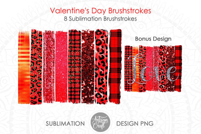 Valentine's Day Brushstrokes, love sublimation design SVG Artisan Craft SVG 