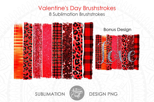 Valentine's Day Brushstrokes, love sublimation design SVG Artisan Craft SVG 