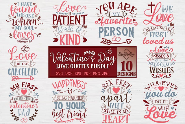 Valentine's Day Bundle Of 30 SVG files for cutting machines Cricut Silhouette SVG PNG Valentine's Day SVG Quarantine Christianity Gnomes Kids SVG RoseMartiniDesigns 