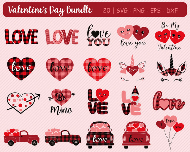 Valentine's Day Bundle Svg, Love Svg, Valentine Svg SVG SvgMonkeys 