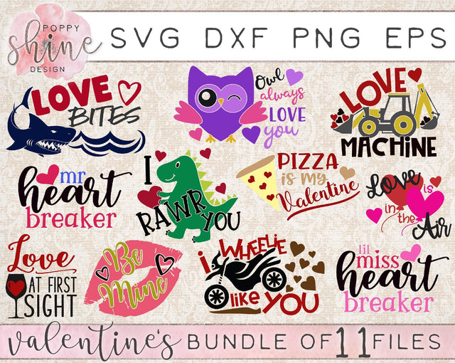 Valentine's Day Bundle SVG Poppy Shine Design