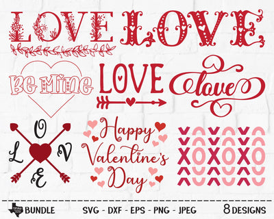 Valentines Day Bundle | Valentines SVG SVG Texas Southern Cuts 
