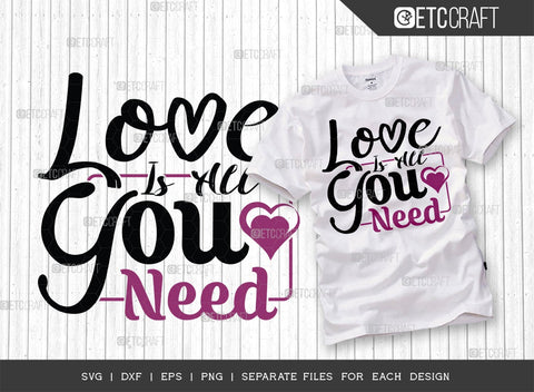 Valentine's Day Bundle Vol-05 | Be Mine Valentine Svg | Made With Love Svg | I Love You Forever Svg | Love Is All You Need Svg | Valentine's Day Quote Design SVG ETC Craft 