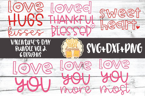 Valentine's Day Bundle Vol 2 - SVG PNG DXF Cut Files SVG Cheese Toast Digitals 