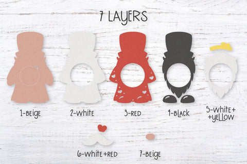 Valentines Day Candy Holder Bundle | Valentines Gnome Bundle 3D Paper MagicArtLab 