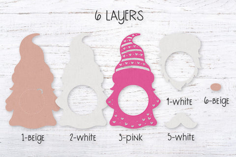 Valentines Day Candy Holder Bundle | Valentines Gnome Bundle 3D Paper MagicArtLab 