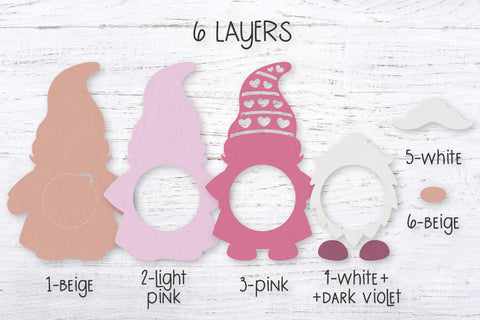 Valentines Day Candy Holder Bundle | Valentines Gnome Bundle 3D Paper MagicArtLab 