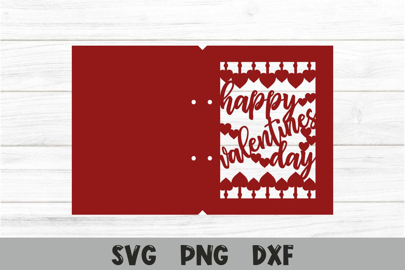 Valentines Day Card Template SVG Cut File - So Fontsy