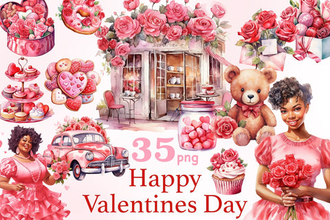 Valentines Day Clip Art PNG | Candy Box Graphics SVG GlamArtZhanna 