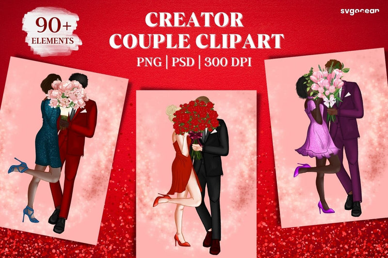 Valentines Day Couple Clipart | People Creator SVG SvgOcean 