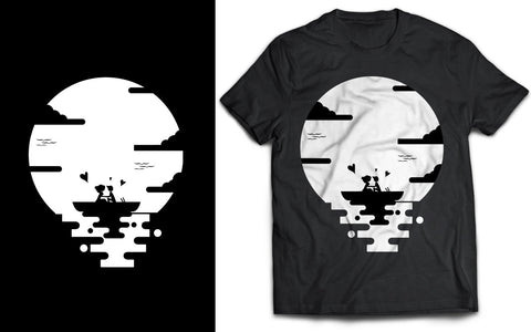 Valentine's Day Couple in Boat T-shirt SVG naemmiah021 