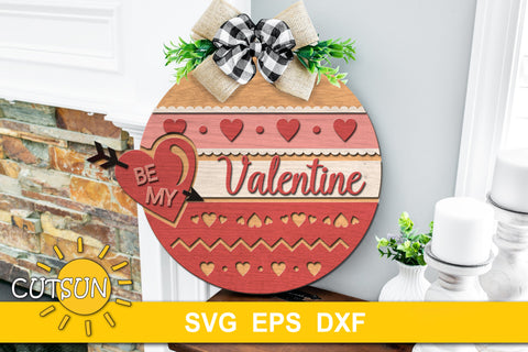 Valentines Day Door Hanger SVG bundle - 10 designs SVG CutsunSVG 