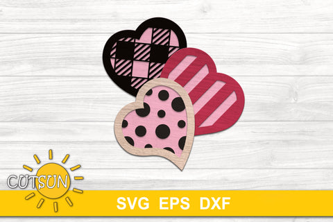 Valentines Day Door Hanger SVG | Valentine's day Hearts svg SVG CutsunSVG 