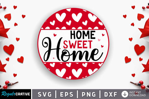 Valentine's Day Door Round Sign SVG Bundle SVG Regulrcrative 