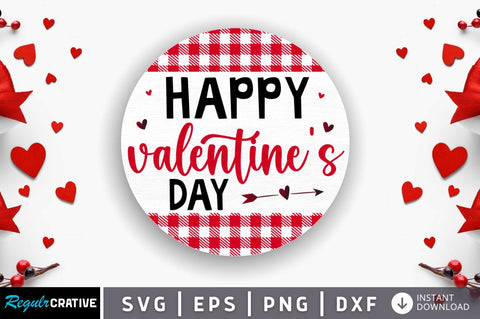 Valentine's Day Door Round Sign SVG Bundle SVG Regulrcrative 