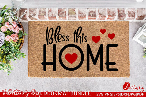 Valentine's Day Doormat Bundle | Valentine SVG Cut Files SVG zoellartz 