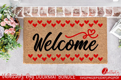 Valentine's Day Doormat Bundle | Valentine SVG Cut Files SVG zoellartz 