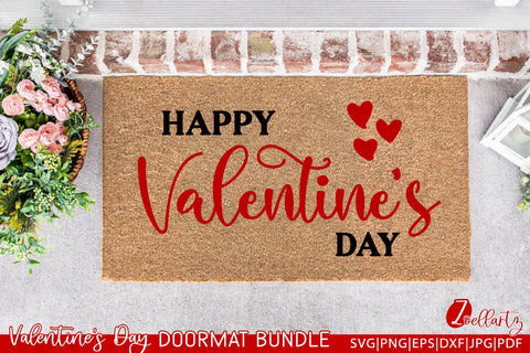 Valentine's Day Doormat Bundle | Valentine SVG Cut Files SVG zoellartz 
