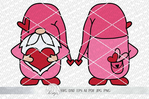 Valentine's Day Double Sided Gnome SVG | Glowforge Ready Files Included too! SVG Diva Watts Designs 