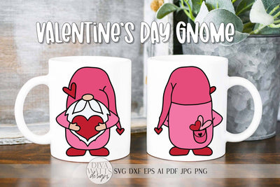 Valentine's Day Double Sided Gnome SVG | Glowforge Ready Files Included too! SVG Diva Watts Designs 