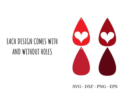 Valentines Day Earrings SVG Bundle | Faux Leather Templates SVG SvgOcean 