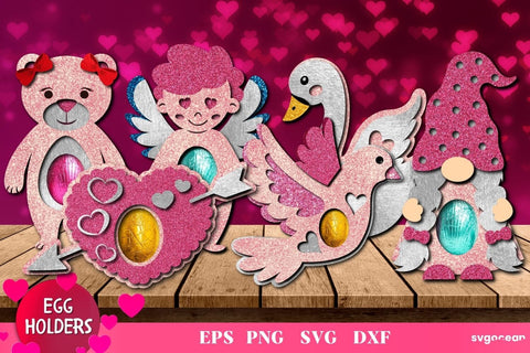Valentines Day Egg Holder | Candy Holder SVG SvgOcean 