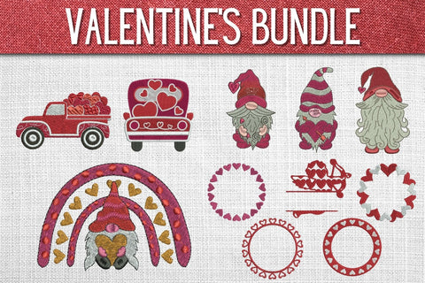 Valentines Day Embroidery Designs Bundle Embroidery/Applique DESIGNS SvgOcean 