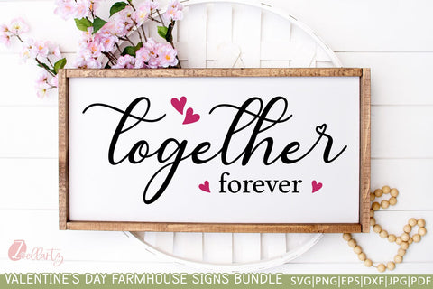 Valentine's Day Farmhouse Signs Bundle | Valentine SVG Cut Files SVG zoellartz 