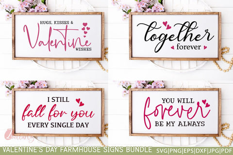 Valentine's Day Farmhouse Signs Bundle | Valentine SVG Cut Files SVG zoellartz 