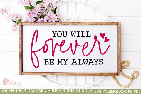 Valentine's Day Farmhouse Signs Bundle | Valentine SVG Cut Files SVG zoellartz 